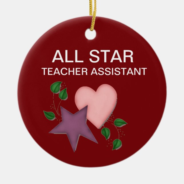 Assistenzverzierung für personalisierte Lehrer Keramik Ornament (Vorne)