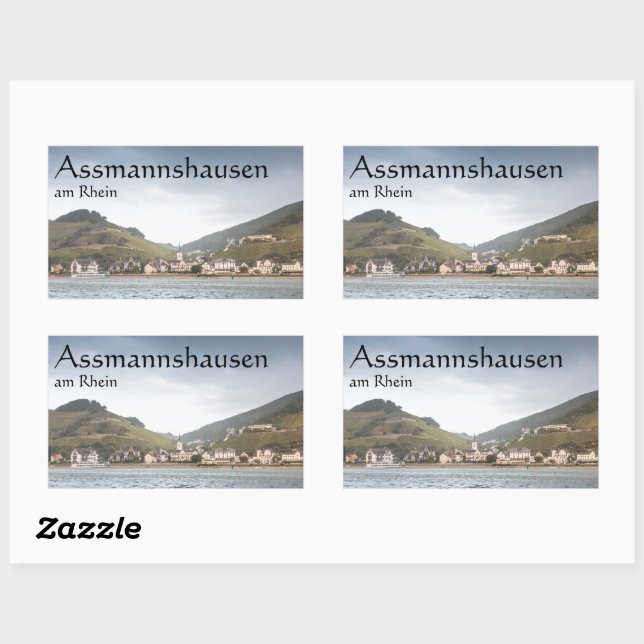 Assmannshausen Deutschland Rechteckiger Aufkleber (Blatt)