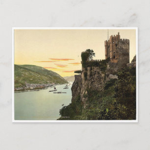Assmannshausen und Rheinstein, Rhein, Deutschland Postkarte