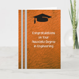 Associate Degree in Engineering Card Orange Dankeskarte