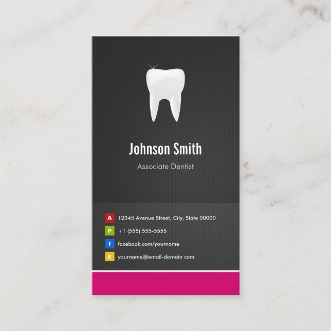 Associate Dentist - Zahnkreative Innovation Visitenkarte (Vorderseite)