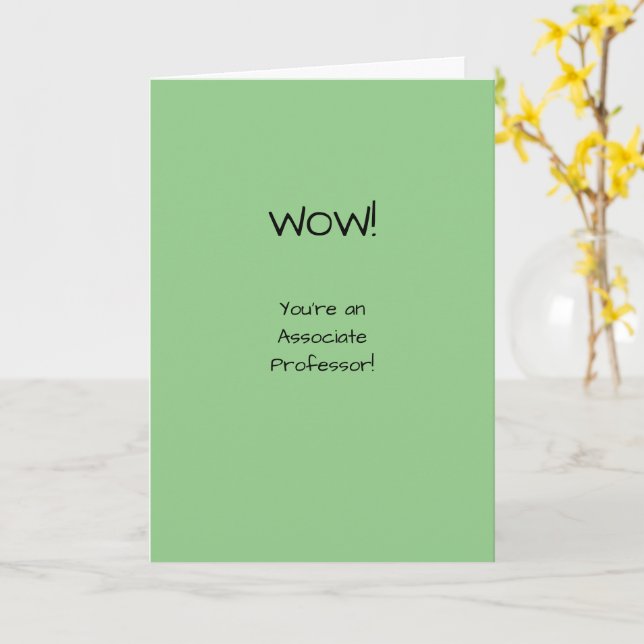 Associate Professor gratulieren Funny Joke Karte (Gelbe Blume)