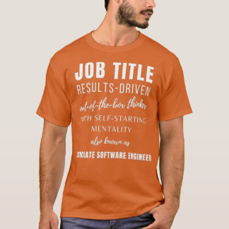Associate Software Engineer Work Birthday Punny Fu T-Shirt