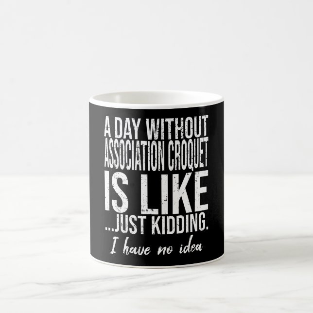 Association Croquet lustige Geschenkidee Kaffeetasse (Mittel)