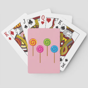 Assordierte Spiralfarben Lollipops Spielkarten