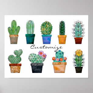 Assorted Cactus Pflanze Thunder_Cove Poster