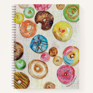 Assorted Donuts Spiral Notebook Notizbuch