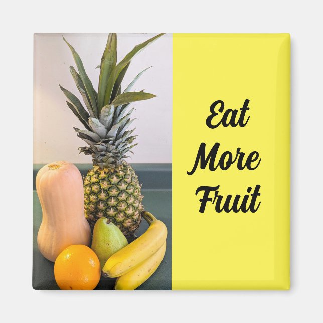Assorted Fruit Foto Gesunde Erinnerung Gelb Magnet (Vorne)