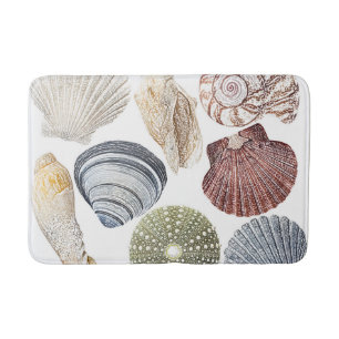 Assorted Muscheln Coastal Beach House Badematte