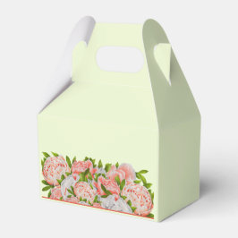 Assorted Peonies on a Gable Favor Box Geschenkschachtel