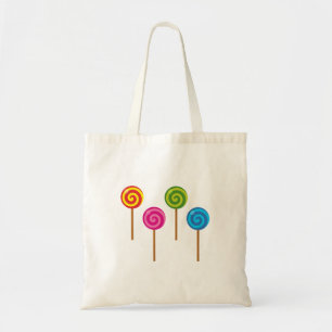 Assorted Spiral Colorful Lollipops Tragetasche