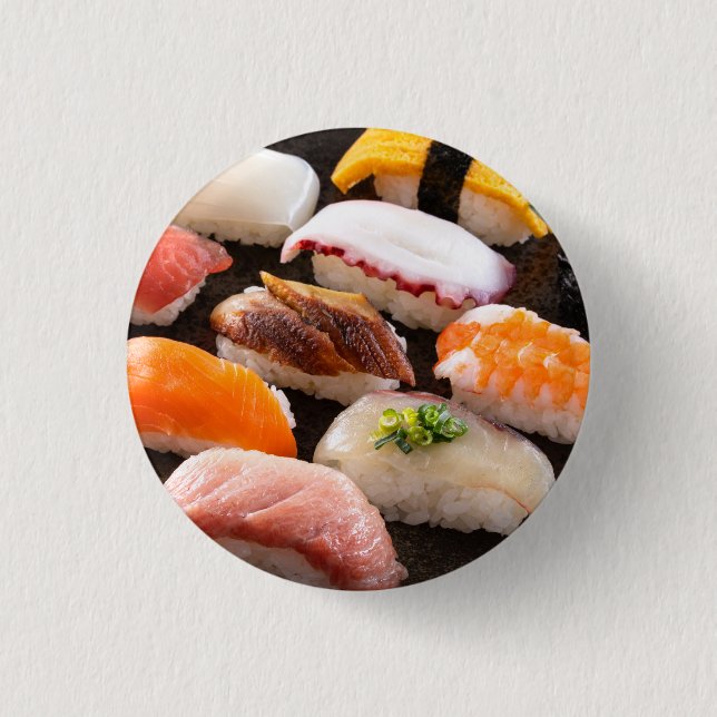 Assorted Sushi Button Badge – SUSHIMI Collection (Devant)