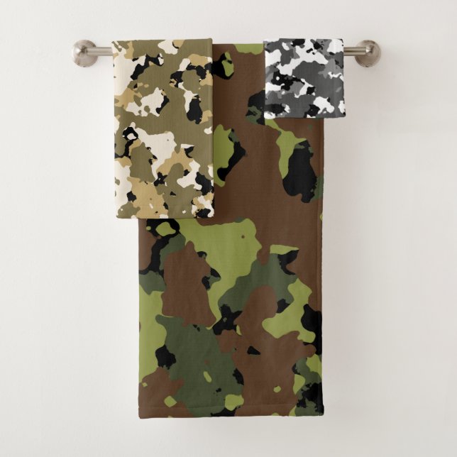 Assortierte Camouflage Badhandtuch Set (Insitu)