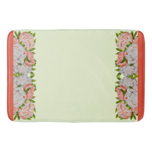 Assortierte Peonies auf einer Bath Mat Badematte