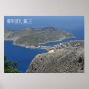 Assos Dorf Kefalonia Griechische Insel Griechenlan Poster