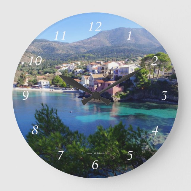 Assos - Kefalonia Große Wanduhr (Vorderseite)