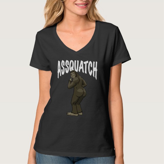 Assquatch Crazy Animal Love Women Ape Wild Forest  T-Shirt (Vorderseite)