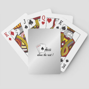 Assse über den Rest Silber Spielkarten