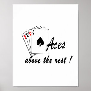 Assse über den Rest Weiß Poster