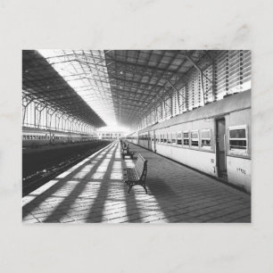 Assuan Ägypten, Innenraum des Bahnhofs am Assuan-D Postkarte