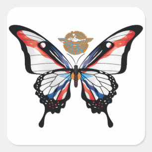 Assyria Frack Butterfly Flag Sticker
