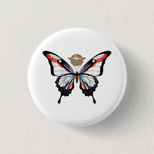 Assyria Frack Butterfly Flag Sticker Button