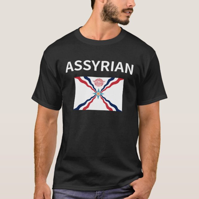 Assyria Pride  Assyrian Flag T-Shirt (Vorderseite)