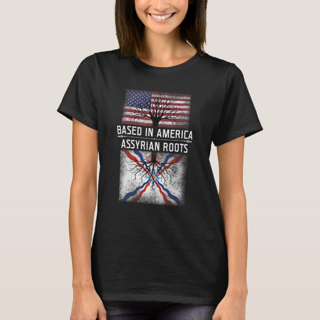 Assyrian American Assyrian Roots T-Shirt (Vorderseite)