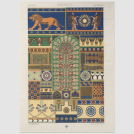 Assyrian Deity Apkallu, Winged Genius, Sun & Lion Seidenpapier