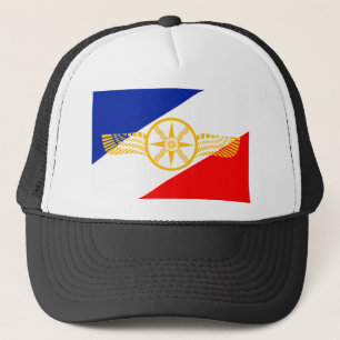 Assyrian Flagge, Chaldean Flagge, Syriac Flagge Truckerkappe