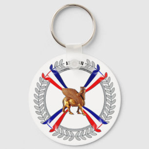 Assyrian Lamassu & Flag Schlüsselanhänger