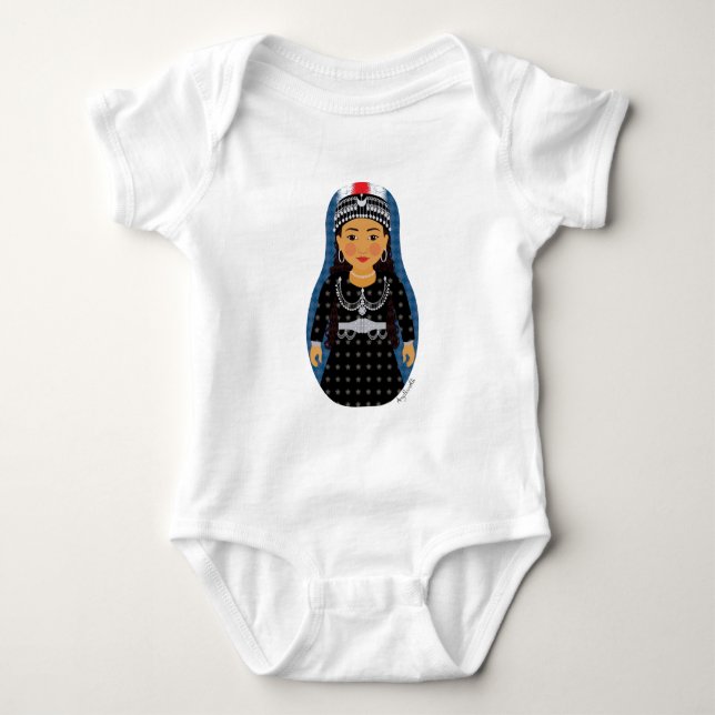 Assyrian Matryoshka Baby Bodysuit Strampler (Vorderseite)