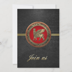 Assyrian Winged Bull - Gold Lamassu
