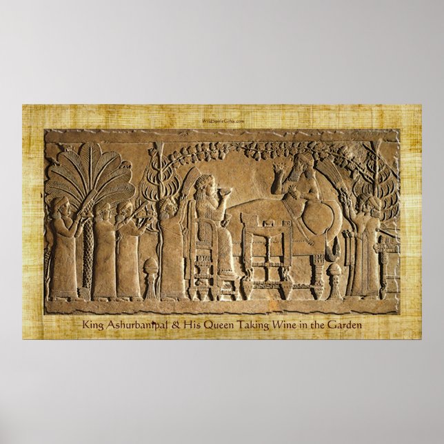 Assyrianer König Ashurbanipal Historic Art Poster (Vorne)