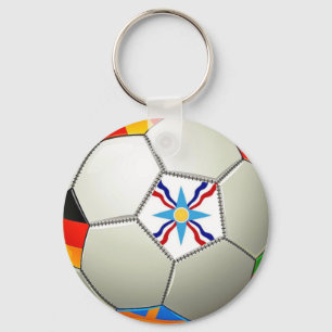 Assyrianer Soccer Button-Schlüsselanhänger Schlüsselanhänger