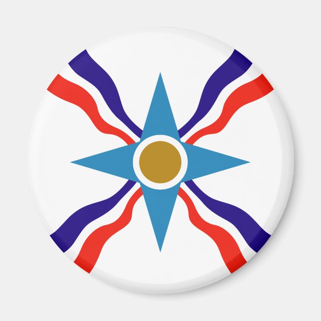 Assyrianische Flagge - Ata d'Ator Kühlschrank Magn Magnet (Vorne)