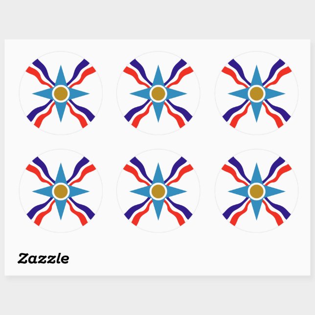Assyrianische Flagge - Ata d'Ator Stickers (Blatt)