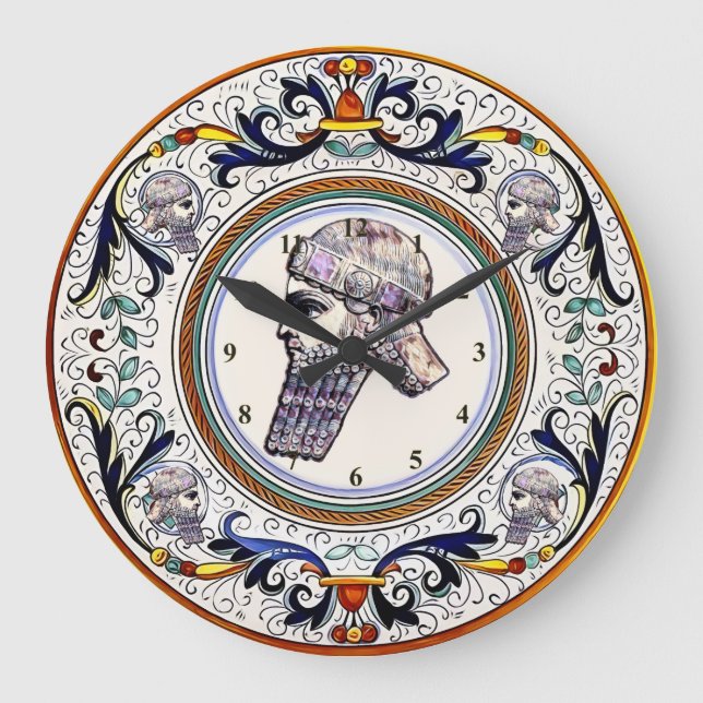 Assyrianische Wall-Uhr Große Wanduhr (Vorderseite)