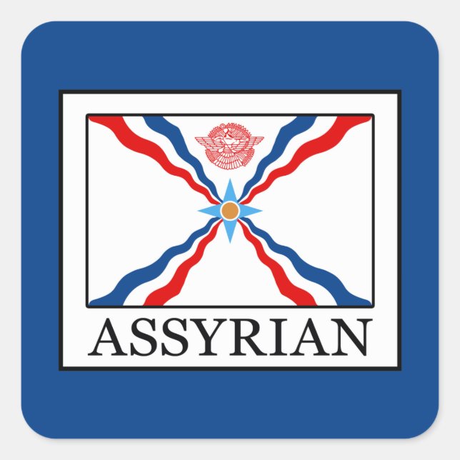 Assyrier Quadratischer Aufkleber (Vorderseite)