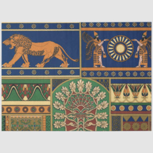 Assyrische Gottheit Apkallu, geflügeltes Genie, So Seidenpapier