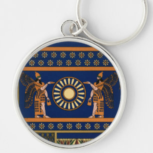 Assyrische Gottheit, Apkallu oder geflügeltes Geni Schlüsselanhänger