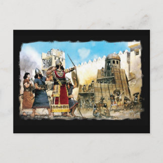 assyrische Königskarte Postkarte