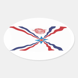 Assyrische Nationalflagge Aufkleber