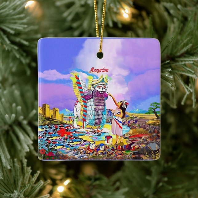 Assyrisches Neujahr Keramikornament (Baum)