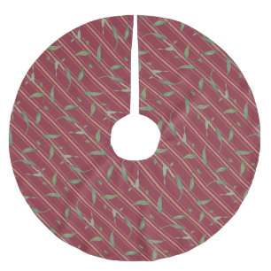 Ast mit Blättern Polyester Weihnachtsbaumdecke