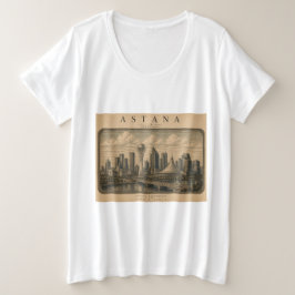 Astana | Vintage Travel City Design Große Größe T-Shirt