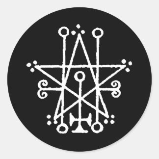 Astaroth Sigil Runder Aufkleber