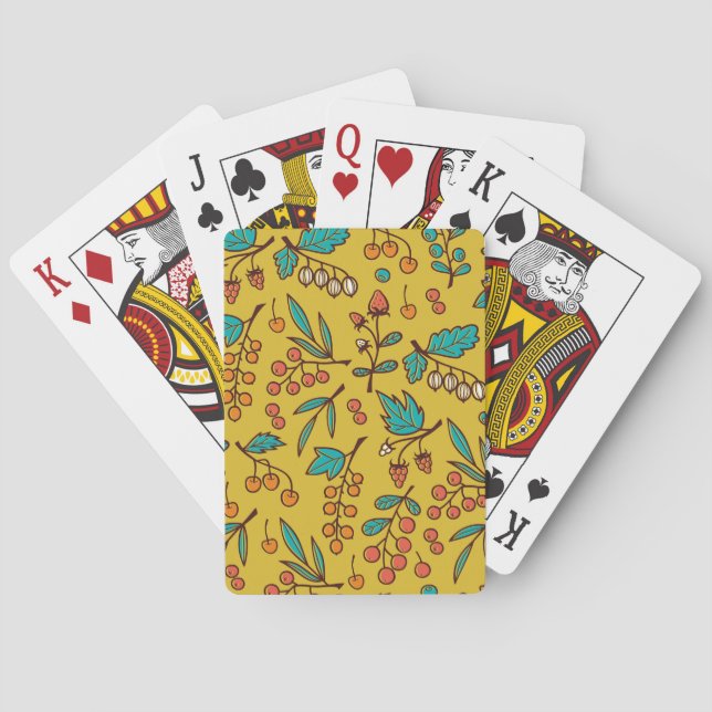 Äste, nahtlose Natur. Spielkarten (Rückseite)