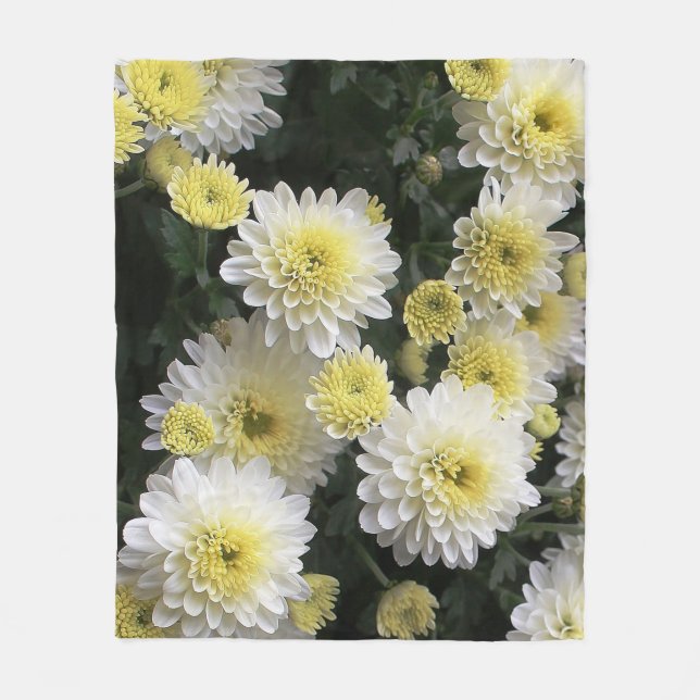 Aster-Blumen-Fleece-Decke Fleecedecke (Vorderseite)