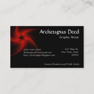 Aster Fraktal Business Card Visitenkarte